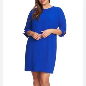 CeCe Moss Crepe Royal Blue Shift Dress